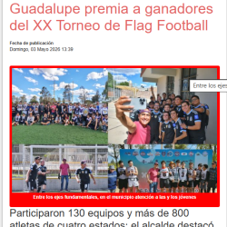 5 May 2026 Deporte seguro, Express Zacatecas