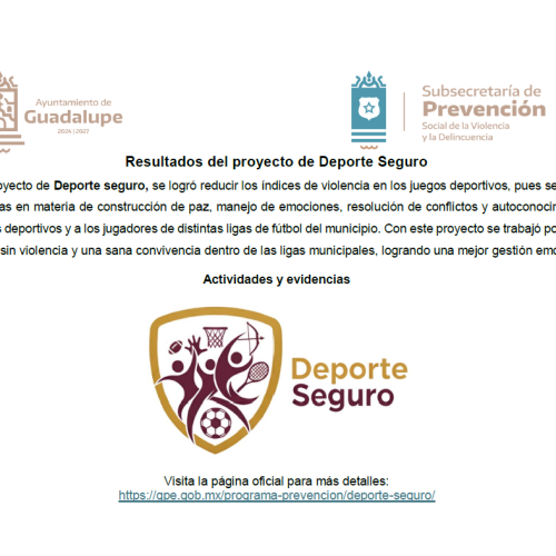 Deporte seguro resultados