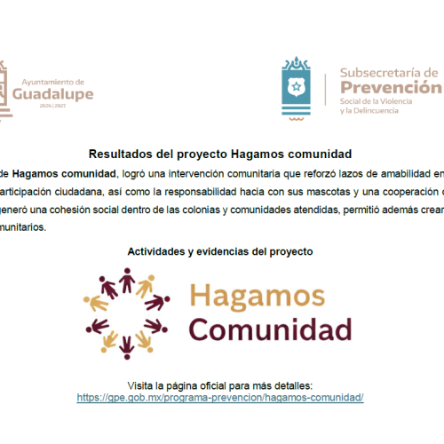 Hagamos comunidad resultados