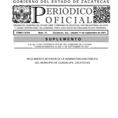 Reglamento interior de la administracion publica