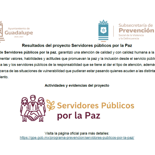 Servidores publicos por la paz resultados